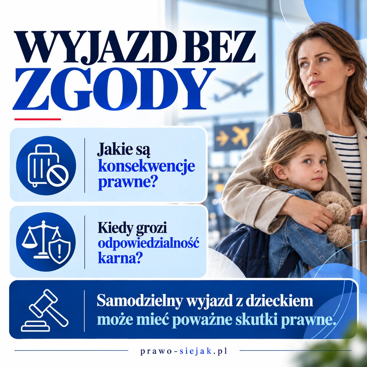 wyjazd dziecka bez zgody